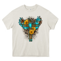 Cream gemstone cross Heavy Core Tee - Zillion Design Studio
