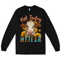 Black heifer with sunflowers Long Sleeve Tee - LillyAllenDesigns
