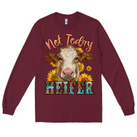 Burgundy heifer with sunflowers Long Sleeve Tee - LillyAllenDesigns