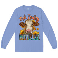 Colony Blue heifer with sunflowers Long Sleeve Tee - LillyAllenDesigns
