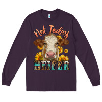 Plum heifer with sunflowers Long Sleeve Tee - LillyAllenDesigns