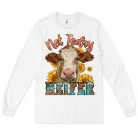 White heifer with sunflowers Long Sleeve Tee - LillyAllenDesigns
