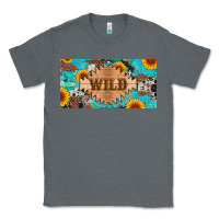 Charcoal Heather western wild and sunflower leopard turquoise cowhide licanse plate Classic Tee - Artiststas