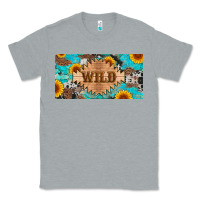 Heather Grey western wild and sunflower leopard turquoise cowhide licanse plate Classic Tee - Artiststas
