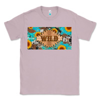 Lilac western wild and sunflower leopard turquoise cowhide licanse plate Classic Tee - Artiststas