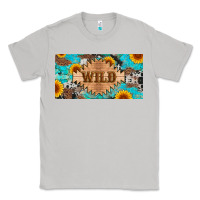 Moon Dust western wild and sunflower leopard turquoise cowhide licanse plate Classic Tee - Artiststas