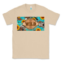 Mushroom western wild and sunflower leopard turquoise cowhide licanse plate Classic Tee - Artiststas