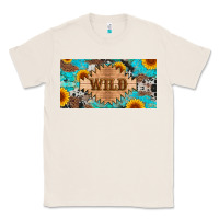 Natural western wild and sunflower leopard turquoise cowhide licanse plate Classic Tee - Artiststas