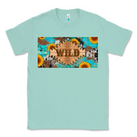 Seafoam western wild and sunflower leopard turquoise cowhide licanse plate Classic Tee - Artiststas