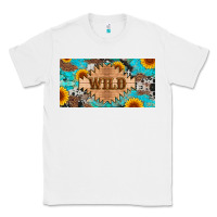 White western wild and sunflower leopard turquoise cowhide licanse plate Classic Tee - Artiststas