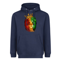 Navy Juneteenth Lion King Heavyweight Hoodie - LillyAllenDesigns