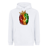 White Juneteenth Lion King Heavyweight Hoodie - LillyAllenDesigns