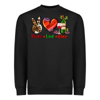 Black peace love wine Heavyweight Sweatshirt - AdoDesignShop