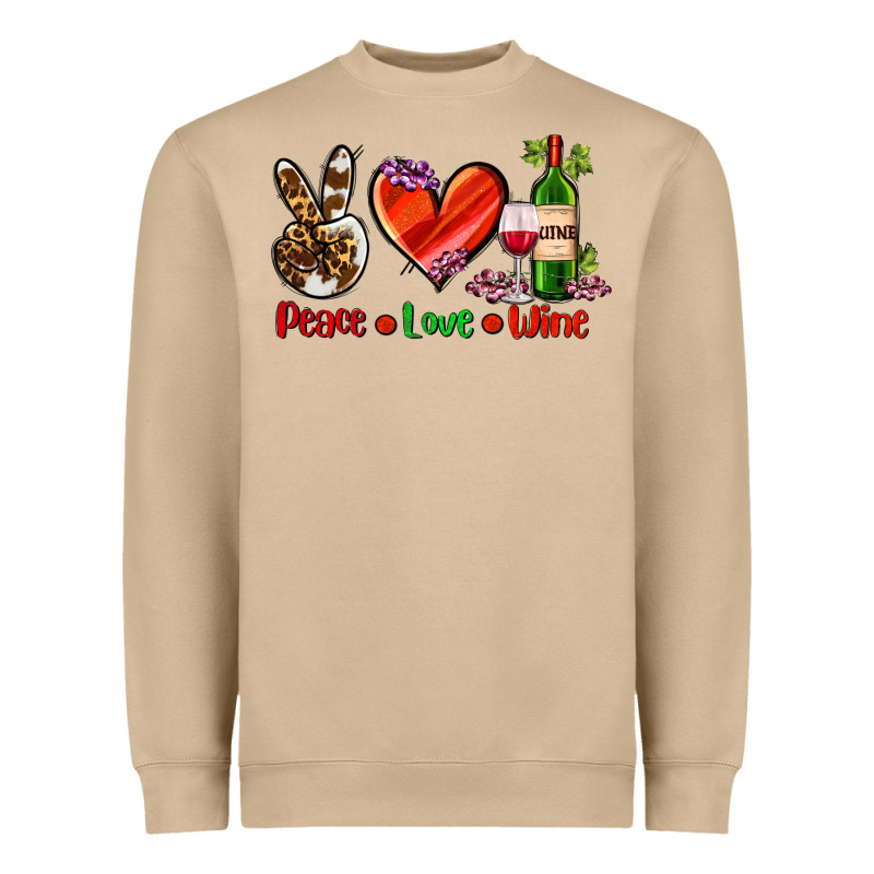 Peace Love Wine Heavyweight Sweatshirt by AdoDesignShop | Teevron