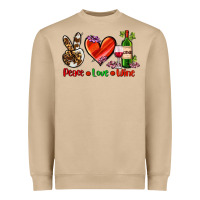 Mushroom peace love wine Heavyweight Sweatshirt - AdoDesignShop