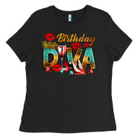 Black birthday diva Ladies Tee - RanaPortraitStore