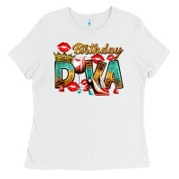 White birthday diva Ladies Tee - RanaPortraitStore