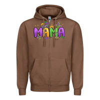 Chestnut mardi gras mama Zipper Hoodie - MaliasSmallBusiness