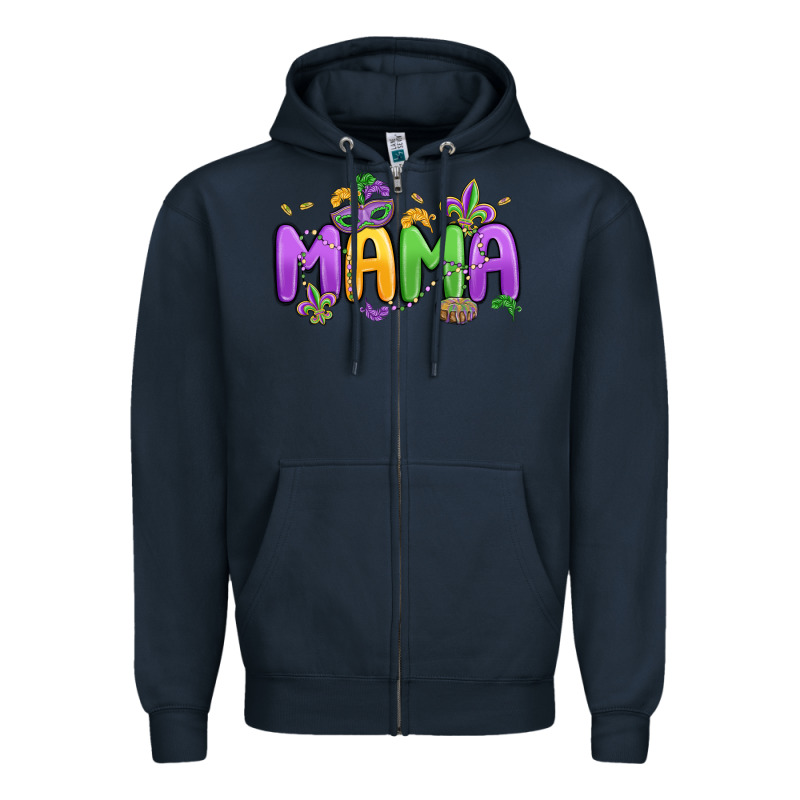 Mardi Gras Mama Zipper Hoodie by MaliasSmallBusiness | Teevron