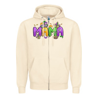 Sandshell mardi gras mama Zipper Hoodie - MaliasSmallBusiness