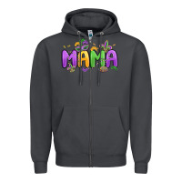 Smoke mardi gras mama Zipper Hoodie - MaliasSmallBusiness