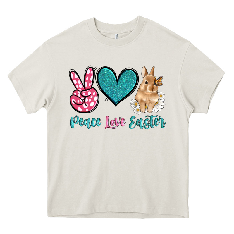 Peace Love Easter With Bunny And Butterfly Heavy Core Tee by Artiststas | Teevron