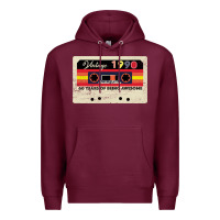 Burgundy vintage 1990 60th birthday cassette 30 years old 60 years Premium Hoodie - Bettercallsaul