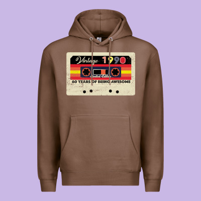 Vintage 1990 60th Birthday Cassette 30 Years Old 60 Years Premium Hoodie Designed By Bettercallsaul