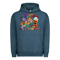 Pigment Midnight Navy hallothanksmas coffee cups Urban Hoodie - CowGirlArtShop