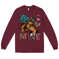 Burgundy be mine cowboy rodeo valentines day Long Sleeve Tee - Jasminsmagicworld