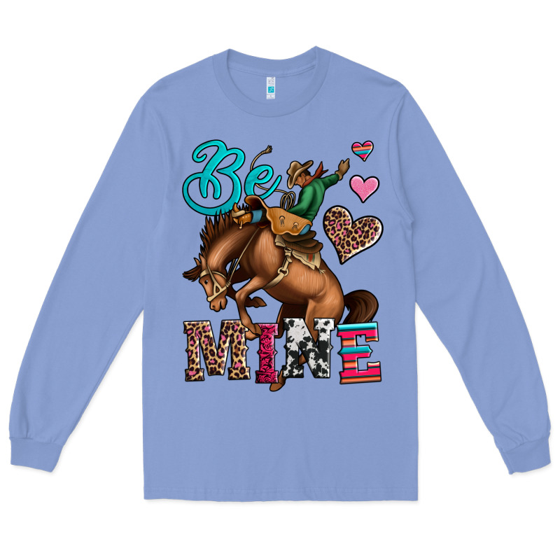 Be Mine Cowboy Rodeo Valentines Day Long Sleeve Tee by Jasminsmagicworld | Teevron