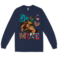 Navy be mine cowboy rodeo valentines day Long Sleeve Tee - Jasminsmagicworld