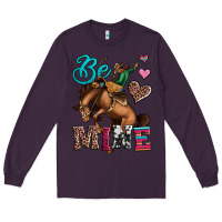 Plum be mine cowboy rodeo valentines day Long Sleeve Tee - Jasminsmagicworld
