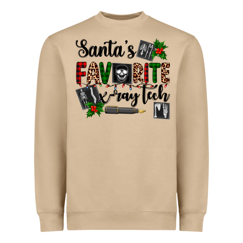 Santa's Favorite X Ray Tech Heavyweight Sweatshirt by AdoDesignShop | Teevron