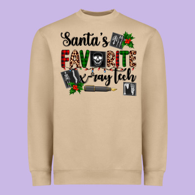 Santa's Favorite X Ray Tech Heavyweight Sweatshirt Designed By Adodesignshop