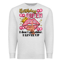 Oatmeal Heather birthday queen i dont get older i level up Premium Sweatshirt - Artiststas