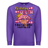 Purple birthday queen i dont get older i level up Premium Sweatshirt - Artiststas