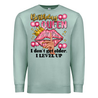 Seafoam birthday queen i dont get older i level up Premium Sweatshirt - Artiststas