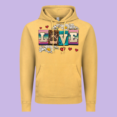 Love Dog Vintage Hoodie Designed By Adodesignshop