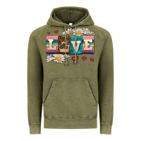 Vintage Olive love dog Vintage Hoodie - AdoDesignShop