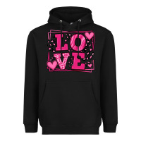 Black Love leopard frame Heavyweight Hoodie - LillyAllenDesigns