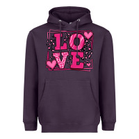 Plum Love leopard frame Heavyweight Hoodie - LillyAllenDesigns