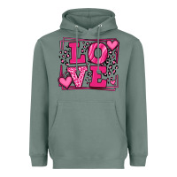 Sage Love leopard frame Heavyweight Hoodie - LillyAllenDesigns