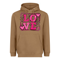 Toasted Coconut Love leopard frame Heavyweight Hoodie - LillyAllenDesigns