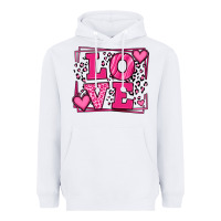 White Love leopard frame Heavyweight Hoodie - LillyAllenDesigns