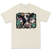 Bone western background turquoises gemstones black and white baby cow Premium Tee - BarkalooDesign