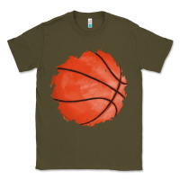 Army Green basketball patch Classic Tee - AdoDesignShop