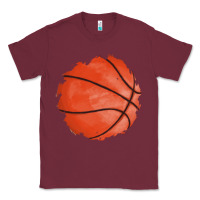 Burgundy basketball patch Classic Tee - AdoDesignShop