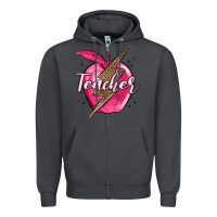 Smoke teacher lightning bolt valentine s day Zipper Hoodie - MaliasSmallBusiness