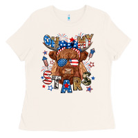 Bone oh my stars highland cow Ladies Tee - RanaPortraitStore